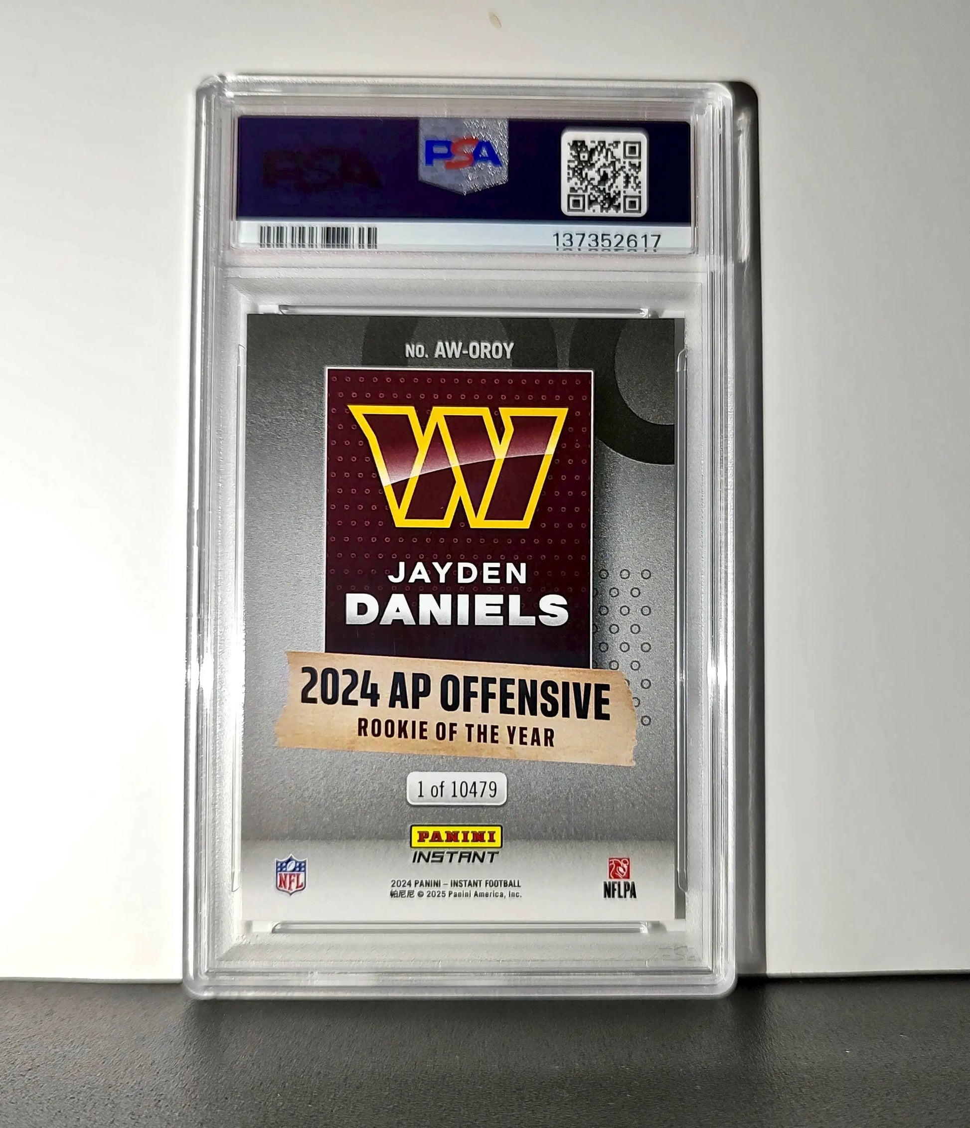 Jayden Daniels 2024 Panini NFL AP Offensive Rookie of the Year Commanders PSA 10
