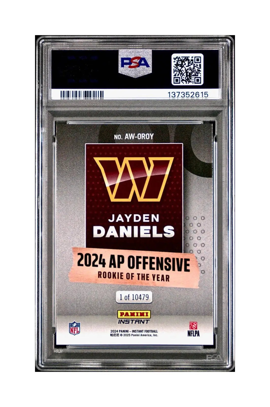 Jayden Daniels 2024 Panini NFL AP Offensive Rookie of the Year Commanders PSA 10