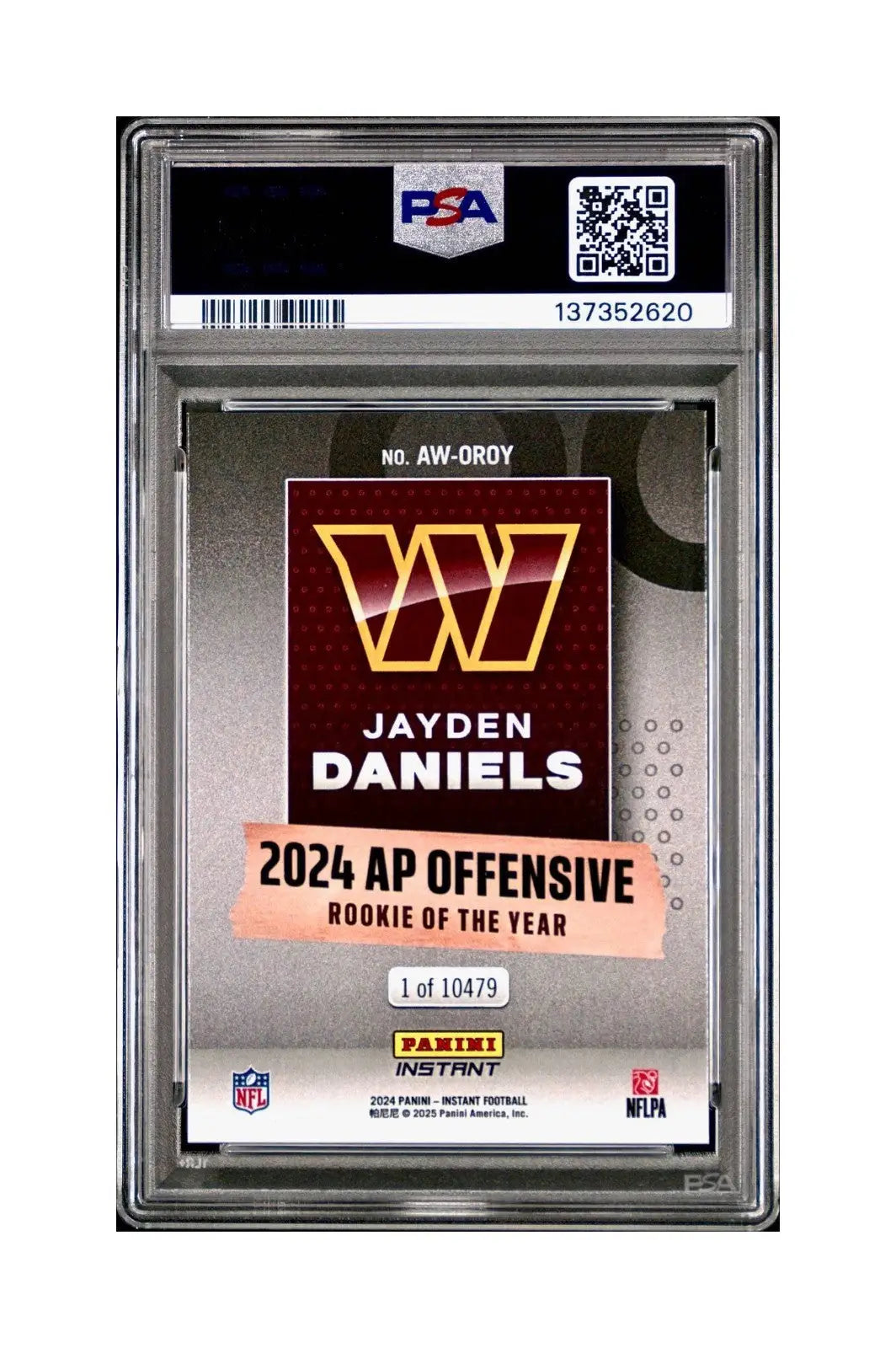 Jayden Daniels 2024 Panini NFL AP Offensive Rookie of the Year Commanders PSA 10