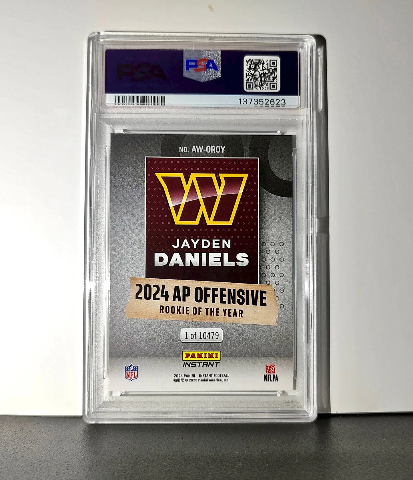 Jayden Daniels 2024 Panini NFL AP Offensive Rookie of the Year Commanders PSA 10