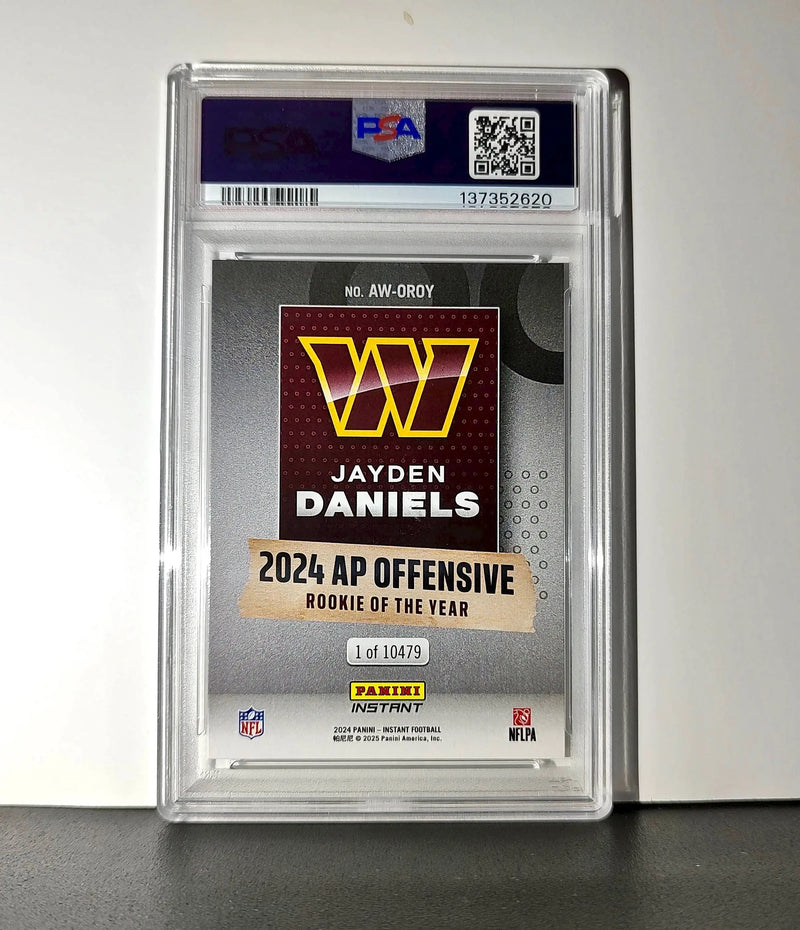 Jayden Daniels 2024 Panini NFL AP Offensive Rookie of the Year Commanders PSA 10