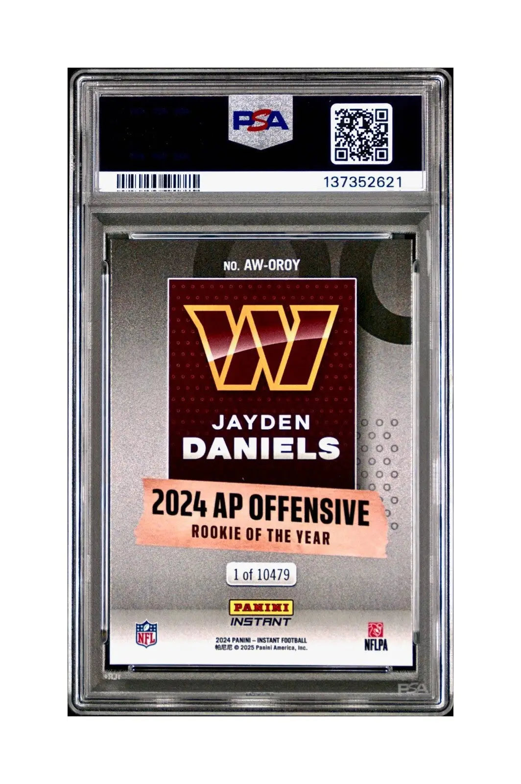 Jayden Daniels 2024 Panini NFL AP Offensive Rookie of the Year Commanders PSA 10