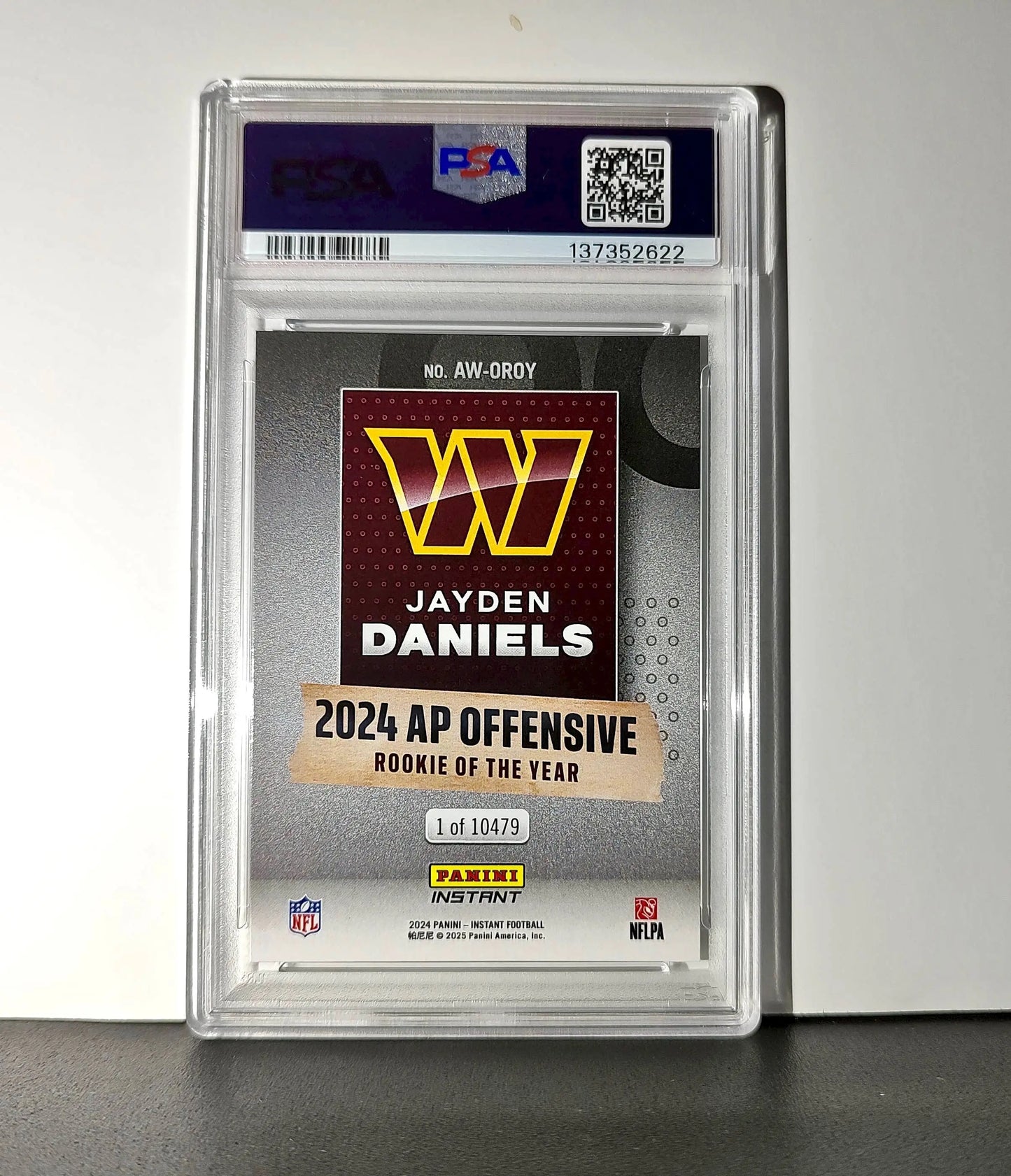 Jayden Daniels 2024 Panini NFL AP Offensive Rookie of the Year Commanders PSA 10