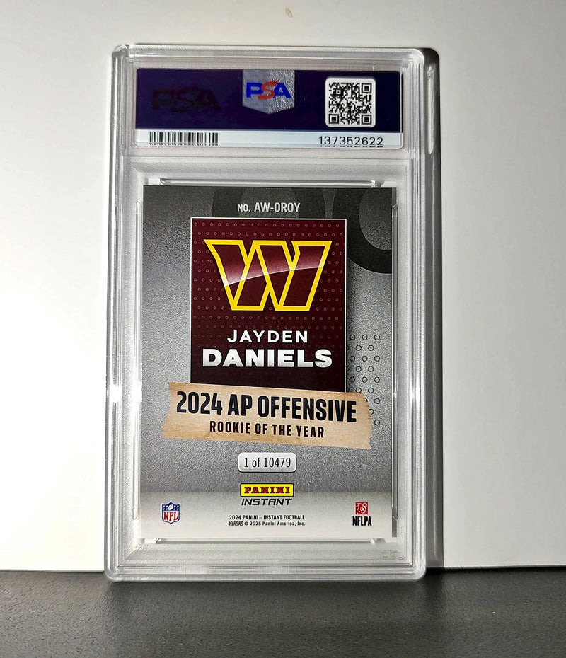 Jayden Daniels 2024 Panini NFL AP Offensive Rookie of the Year Commanders PSA 10