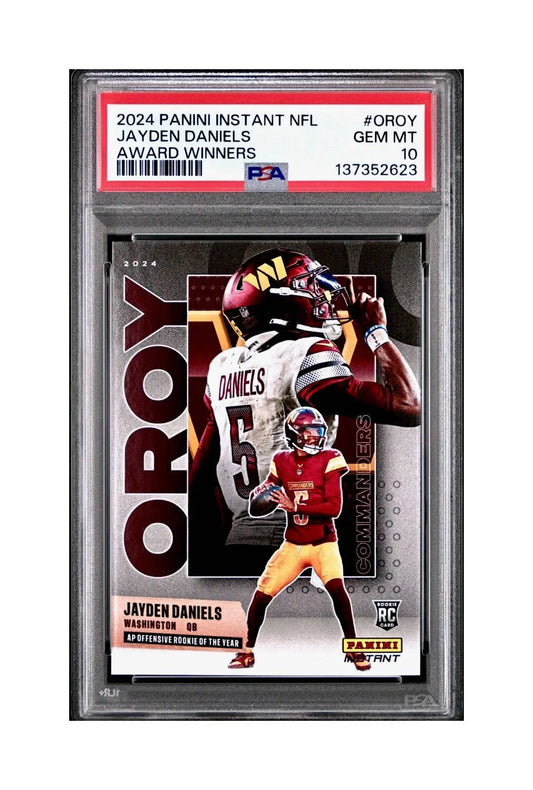 Jayden Daniels 2024 Panini NFL AP Offensive Rookie of the Year Commanders PSA 10 - Football Card Single