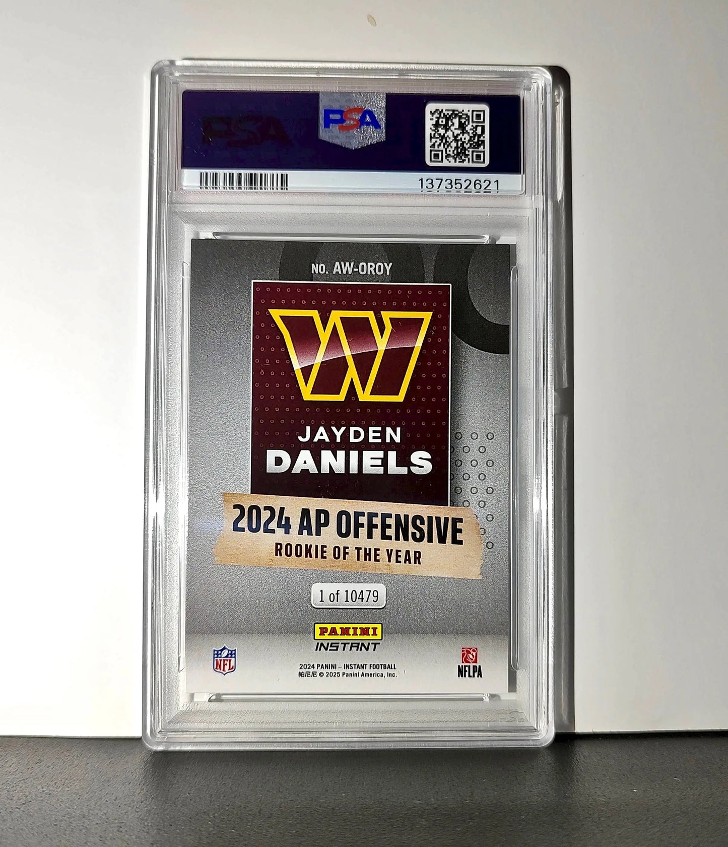 Jayden Daniels 2024 Panini NFL AP Offensive Rookie of the Year Commanders PSA 10