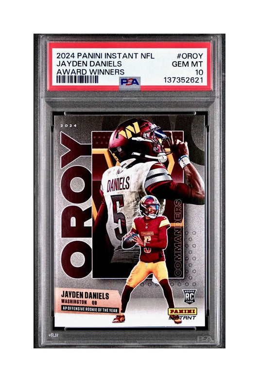 Jayden Daniels 2024 Panini NFL AP Offensive Rookie of the Year Commanders PSA 10 - Football Card Single