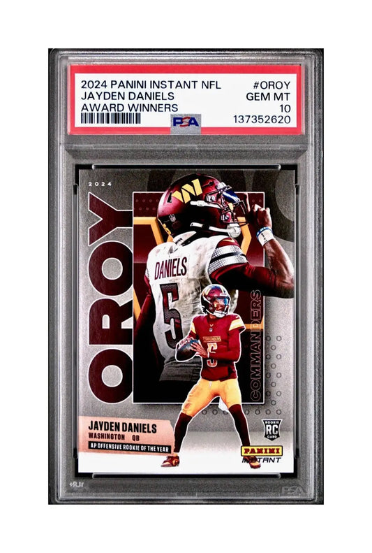Jayden Daniels 2024 Panini NFL AP Offensive Rookie of the Year Commanders PSA 10 - Football Card Single