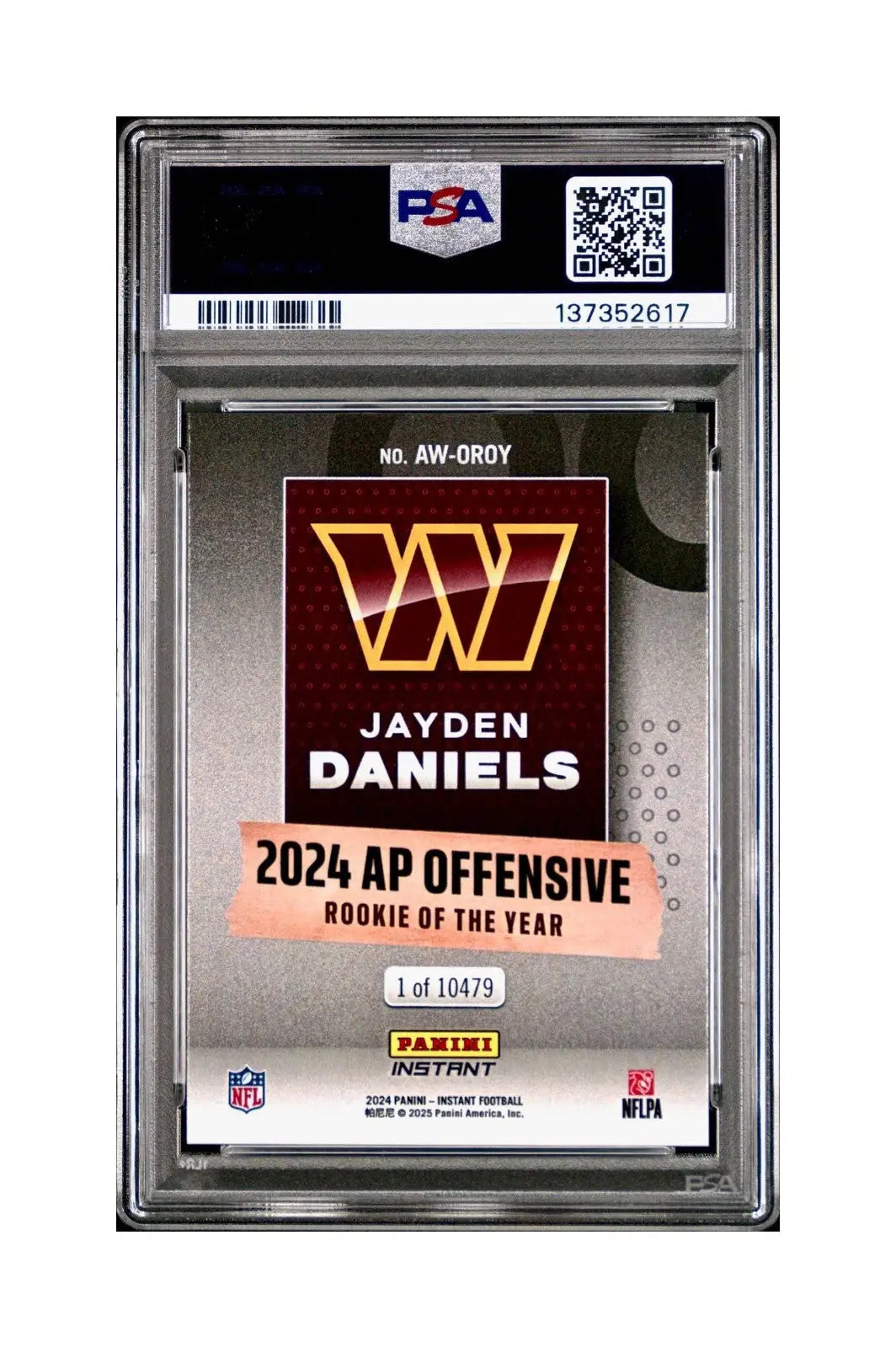 Jayden Daniels 2024 Panini NFL AP Offensive Rookie of the Year Commanders PSA 10 - Football Card Single