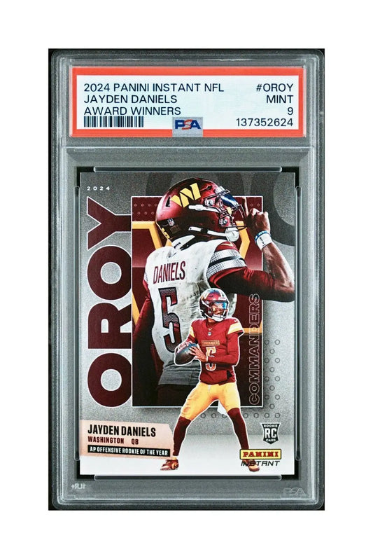 Jayden Daniels 2024 Panini NFL AP Offensive Rookie of the Year Commanders PSA 9 - Football Card Single