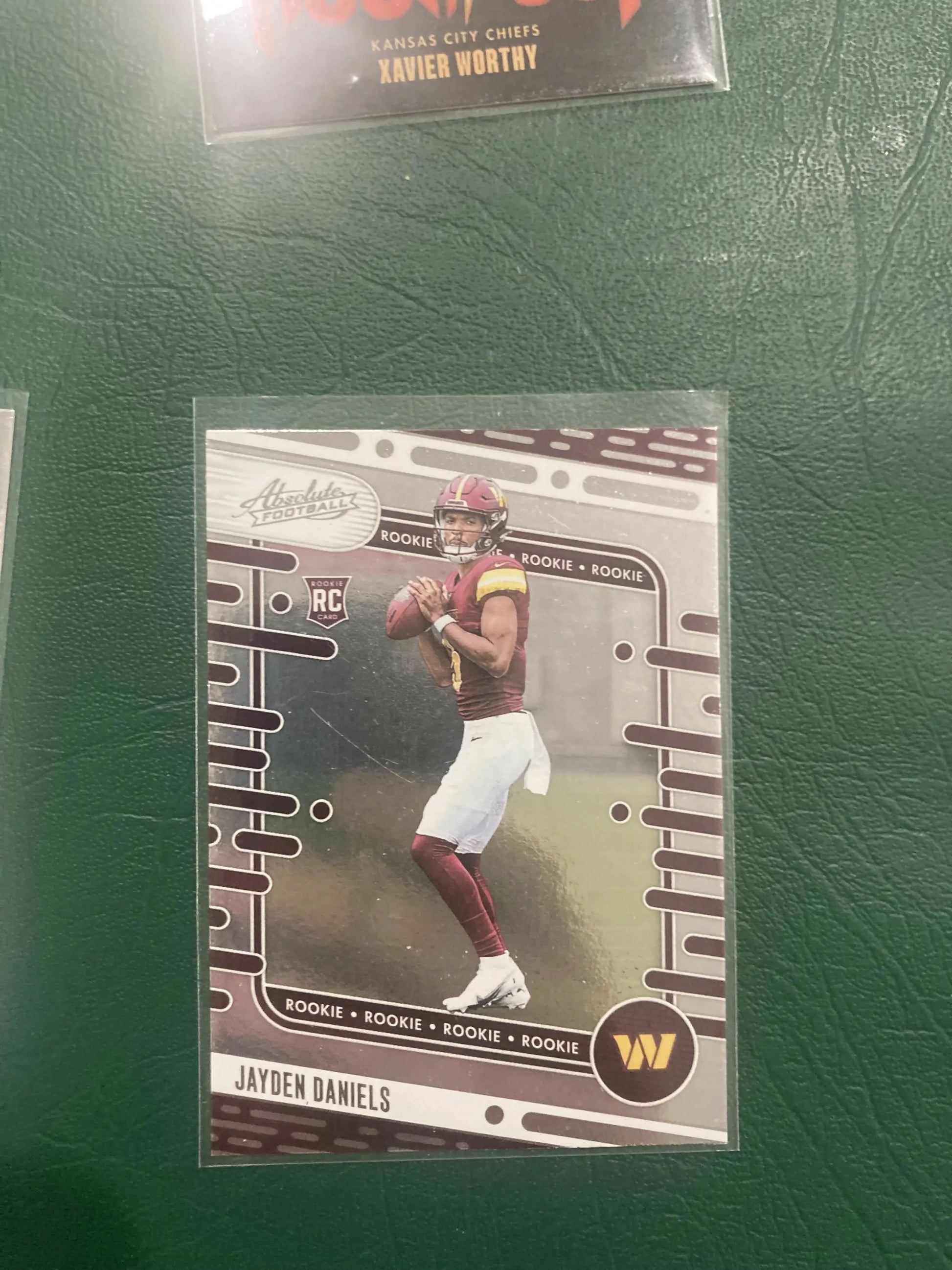Jayden Daniels rookie football card from the Jayden Daniels RC trading cards collection