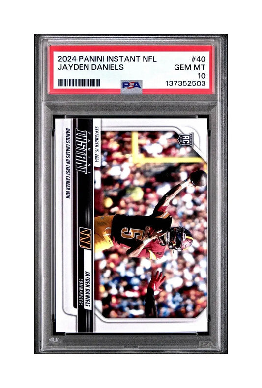 Jayden Daniels Rookie 2024 Panini Instant NFL #40 PSA 10 Gem Mint - Football Card Single
