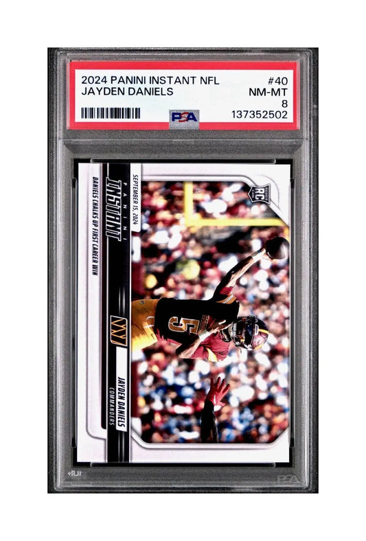 Jayden Daniels Rookie 2024 Panini Instant NFL #40 PSA 8 NM-MT - Football Card Single