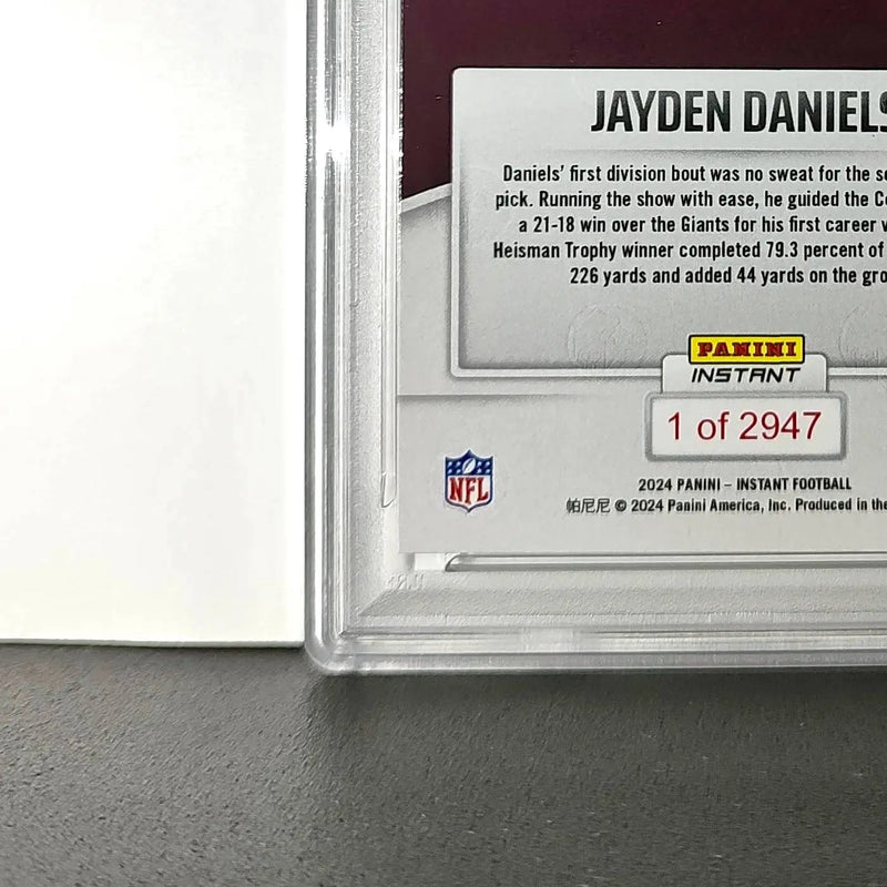 Jayden Daniels Rookie 2024 Panini Instant NFL #40 PSA 8 NM-MT