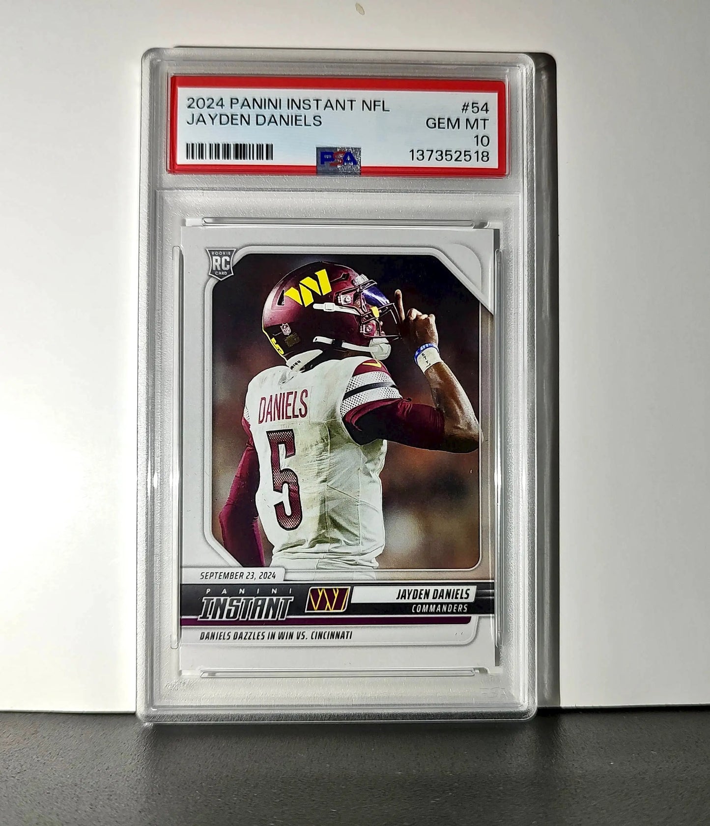 Jayden Daniels Rookie 2024 Panini Instant NFL #54 PSA 10 Gem Mint