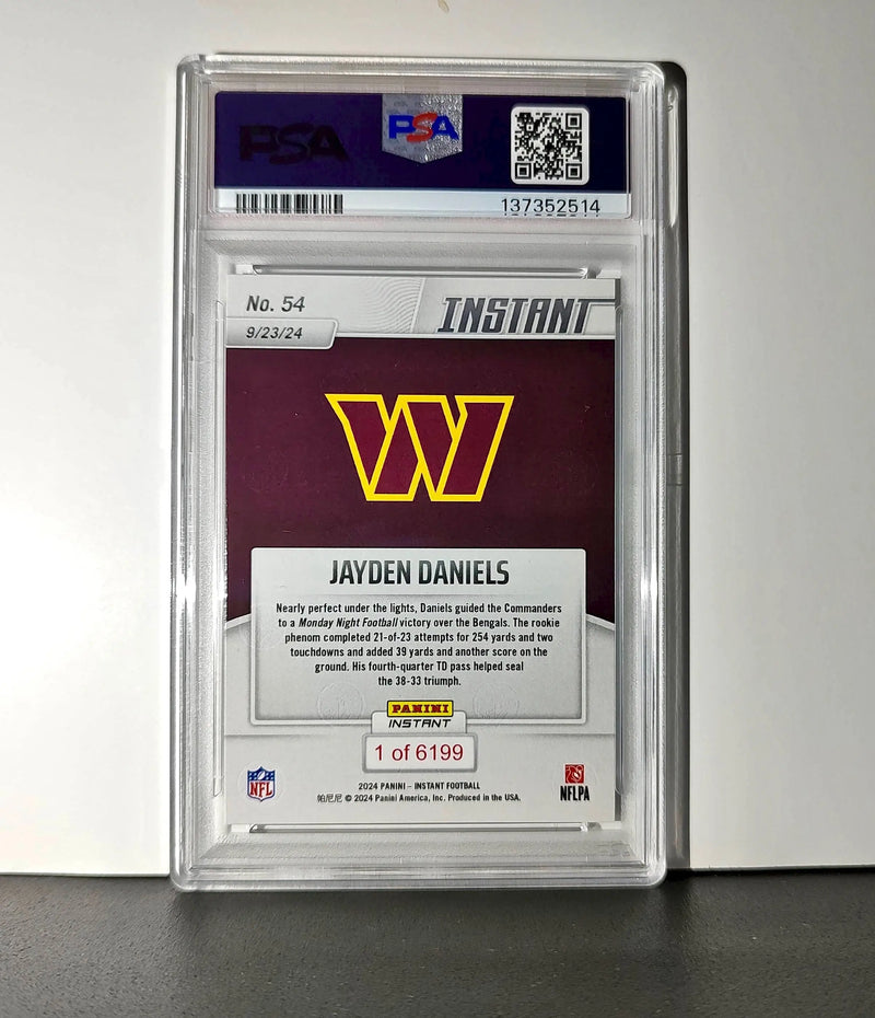 Jayden Daniels Rookie 2024 Panini Instant NFL #54 PSA 10 Gem Mint