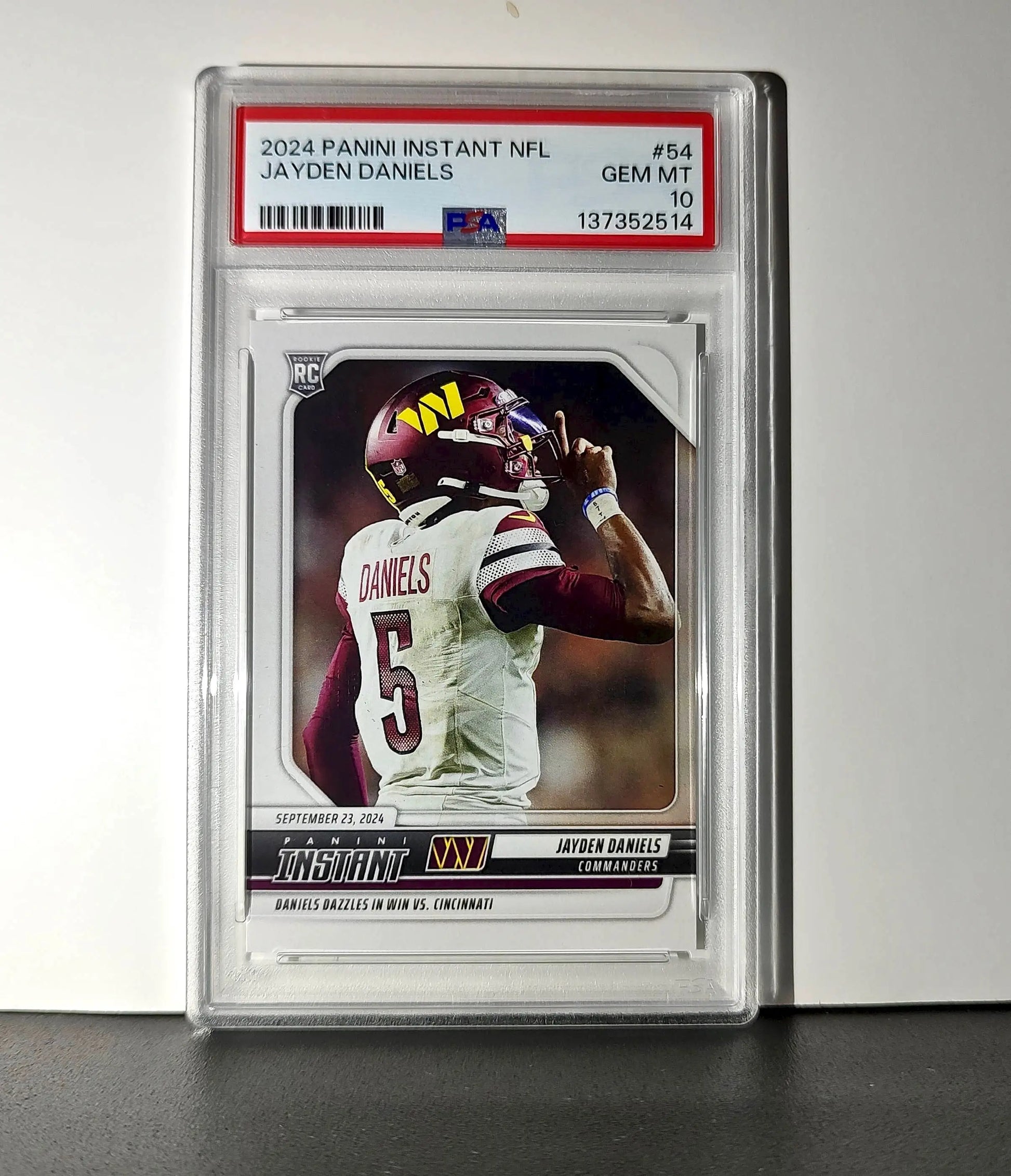 Jayden Daniels Rookie 2024 Panini Instant NFL #54 PSA 10 Gem Mint