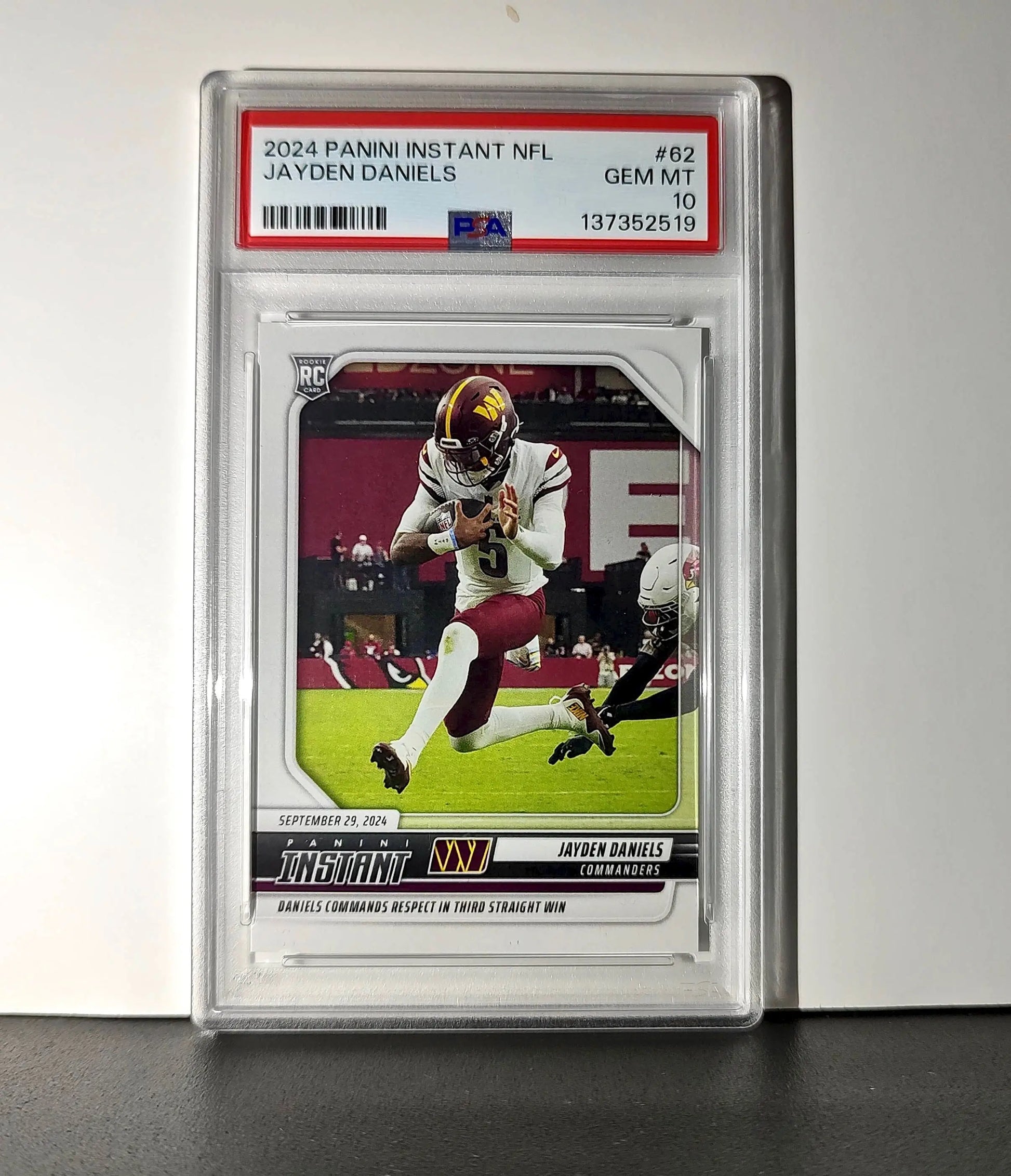 Jayden Daniels Rookie 2024 Panini Instant NFL #62 PSA 10 Gem Mint