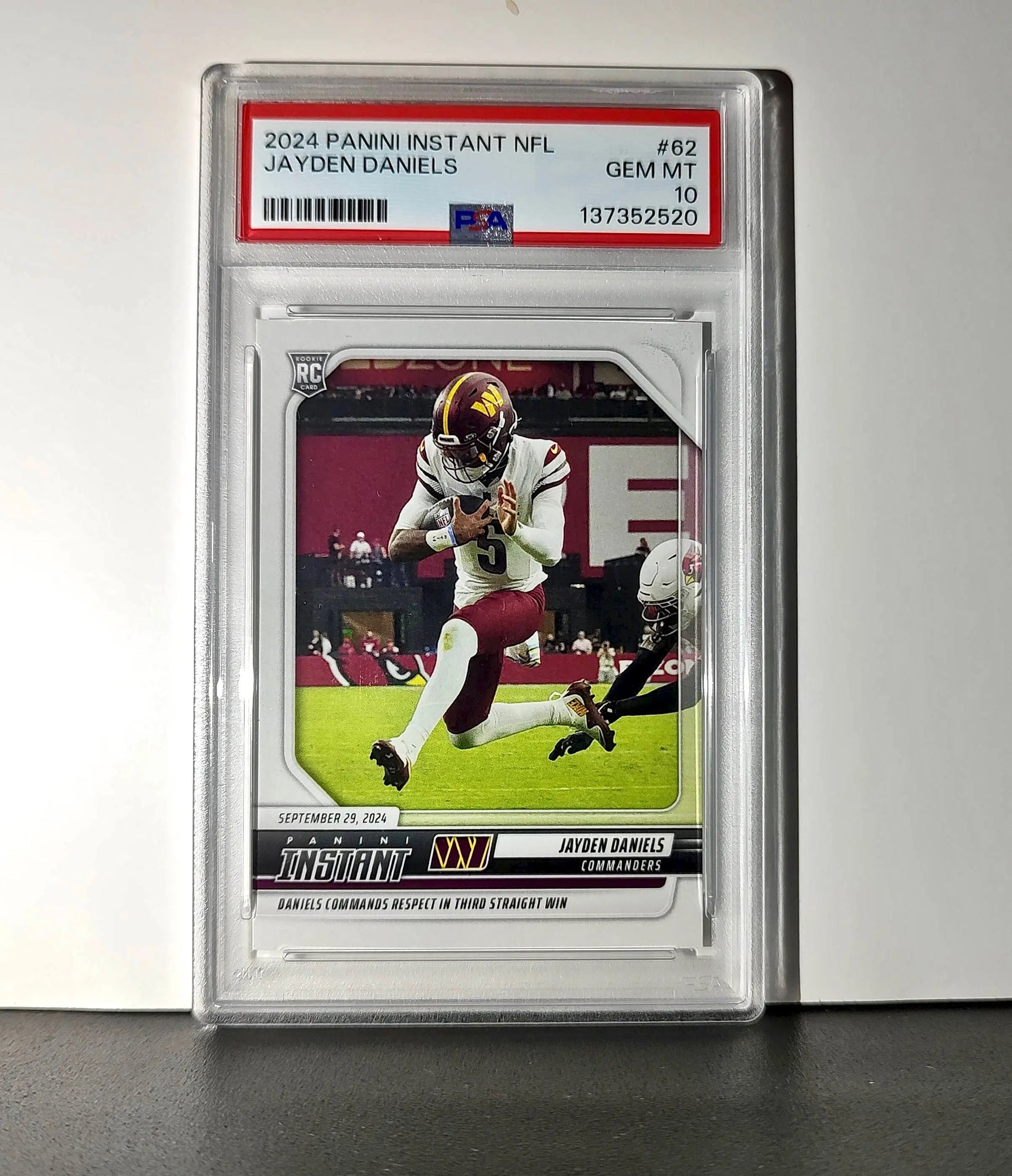 Jayden Daniels Rookie 2024 Panini Instant NFL #62 PSA 10 Gem Mint