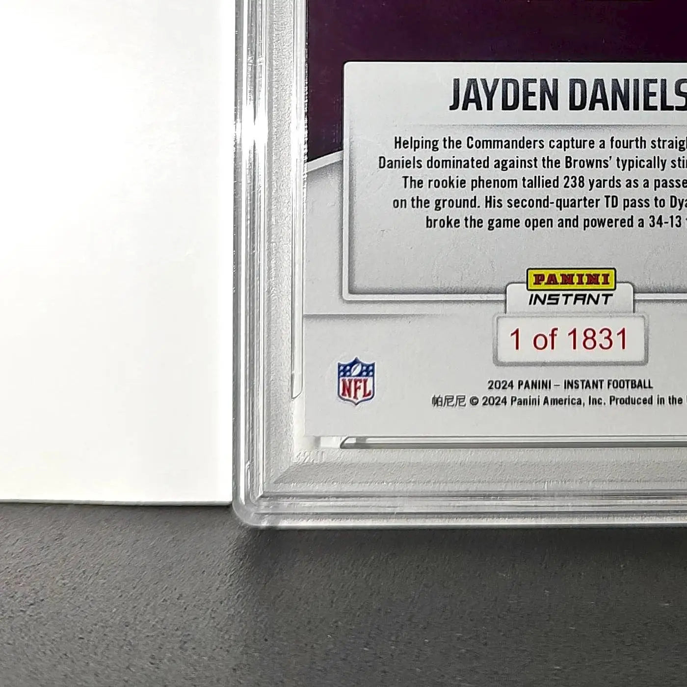Jayden Daniels Rookie 2024 Panini Instant NFL #70 PSA 10 Gem Mint
