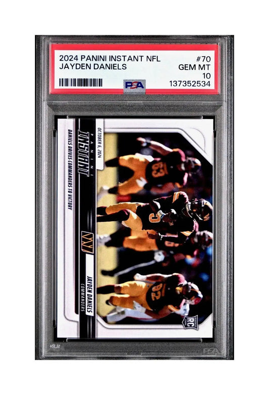 Jayden Daniels Rookie 2024 Panini Instant NFL #70 PSA 10 Gem Mint - Football Card Single