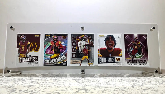 Jayden Daniels Rookie Panini NFL Football Cards Set of 5 with Acrylic Display - Football Card Single