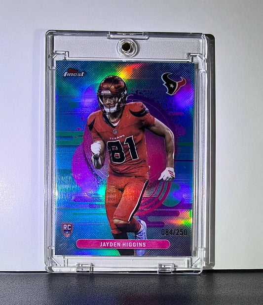 Jayden Higgins Rookie 2025 Topps Finest NFL #118 Uncommon Houston Texans 084/250 - Football Card Single
