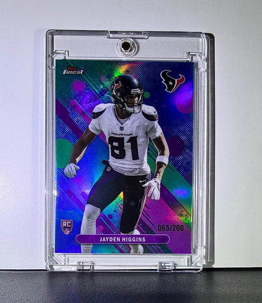 Jayden Higgins Rookie 2025 Topps Finest NFL #26 Card Houston Texans 065/200 - Football Card Single
