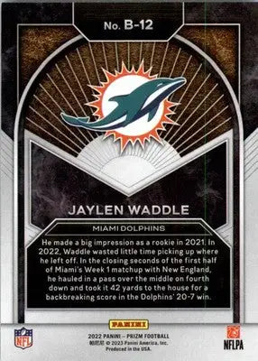 Jaylen Waddle - 2022 Panini Prizm - #B-12 - Brilliance Football - Football Card Single