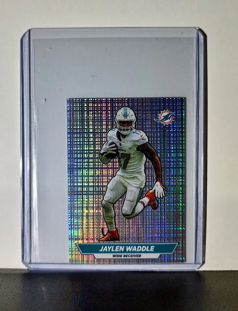 Jaylen Waddle 2024 Panini NFL Sticker #58 Foil Miami Dolphins