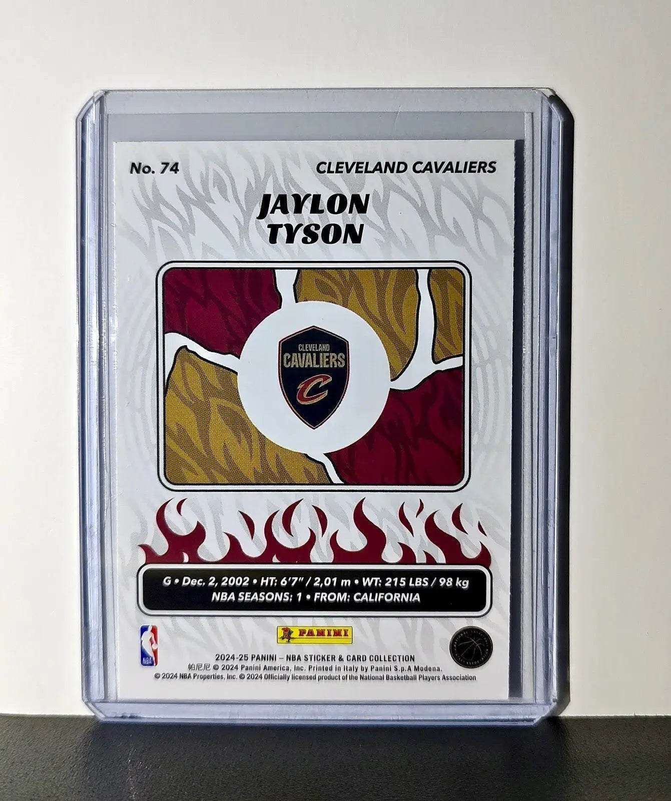 Jaylon Tyson Rookie 2024-25 Panini NBA #74 Sticker Card Cleveland Cavaliers - Basketball Card Single