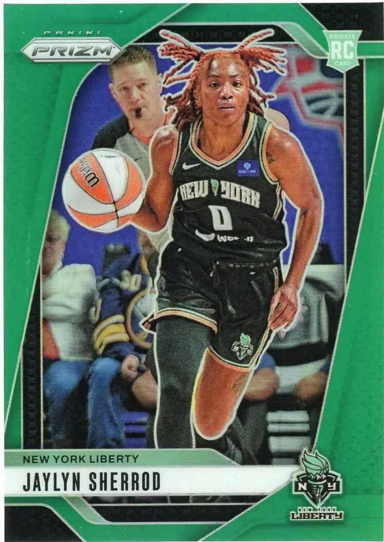 Jaylyn Sherrod Rookie 2024 Panini Prizm WNBA Green #33 New York Liberty Card - Basketball Card Single