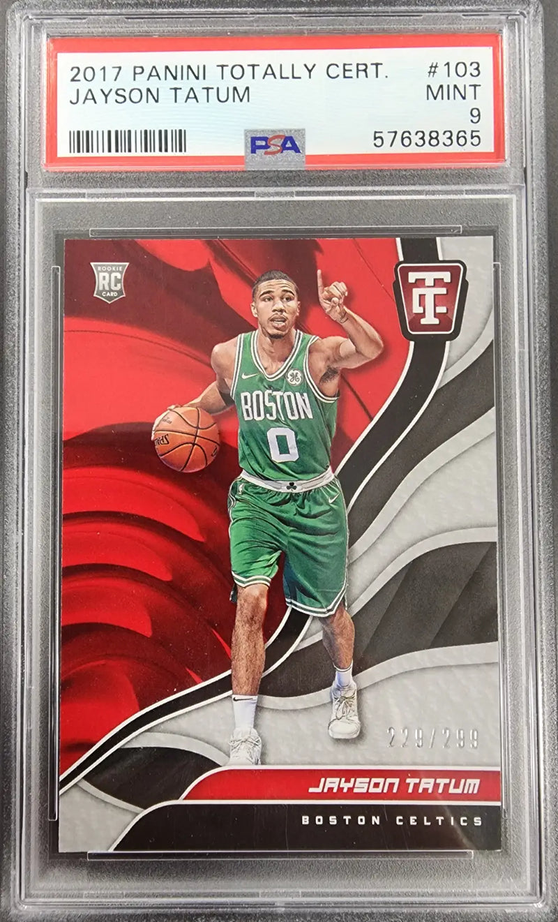 Jayson Tatum 2017 Panini Totally Certified Rookie #103 PSA 9 Mint - Basketball Card Single