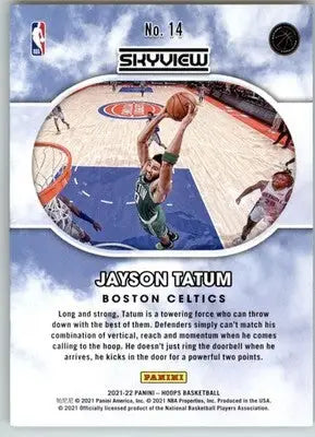 Jayson Tatum - 2021-22 Hoops - #14 - Skyview Basketball - Basketball Card Single