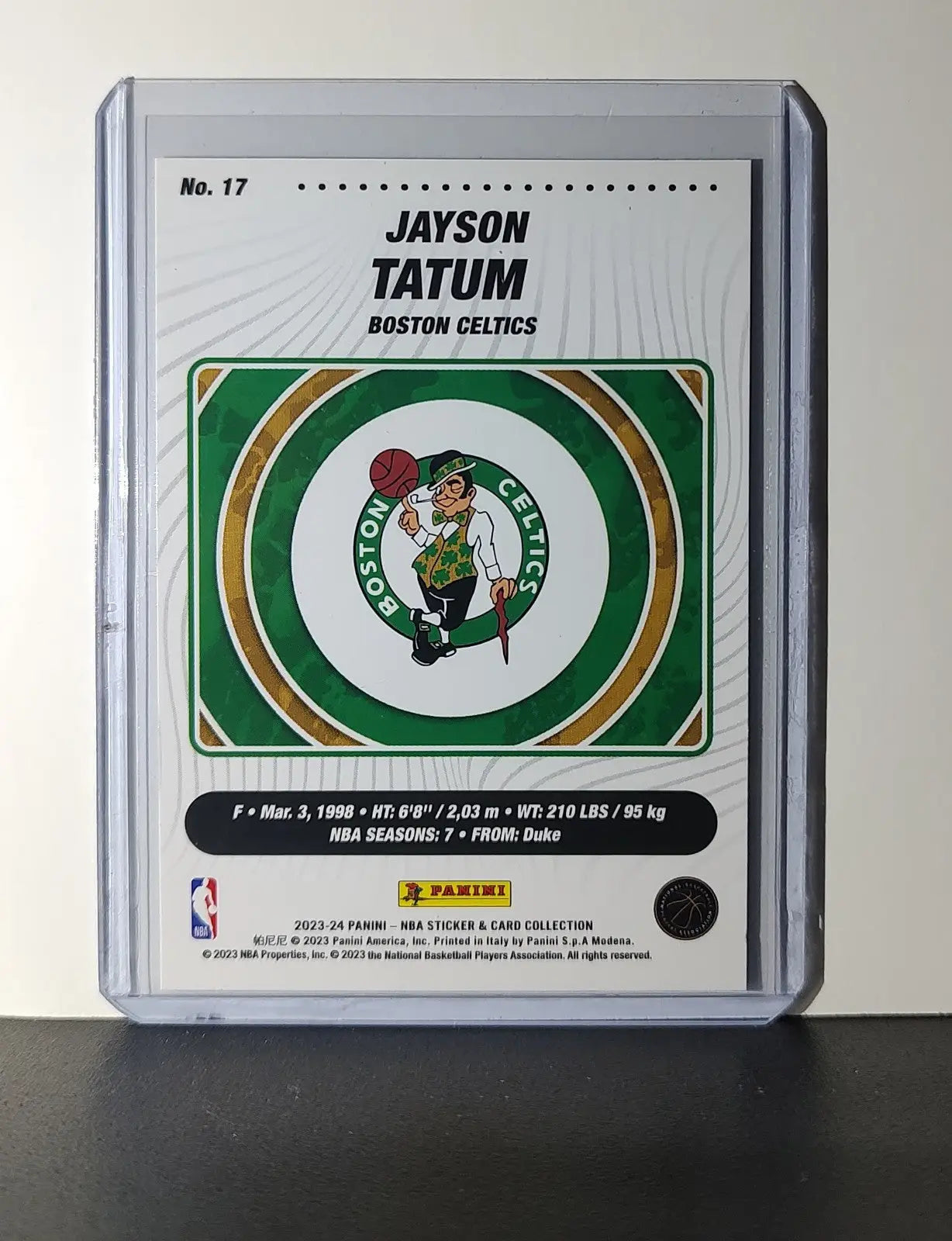 Jayson Tatum 2023-24 Panini NBA Sticker Foil Card #17 Boston Celtics