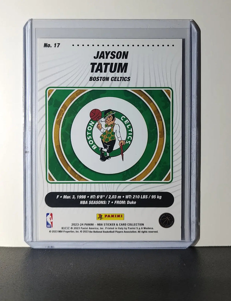Jayson Tatum 2023-24 Panini NBA Sticker Foil Card #17 Boston Celtics