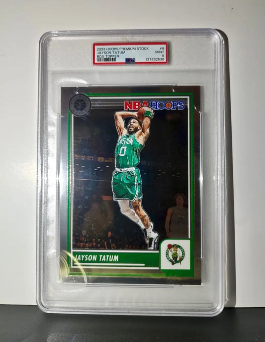 Jayson Tatum 2023 Panini Premium Stock NBA Hoops #9 Jumbo PSA 9 Mint - Basketball Card Single