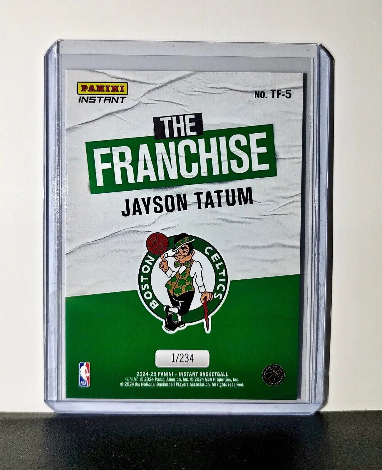 Jayson Tatum 2024-25 Panini The Franchise NBA #5 Card Boston Celtics 1/234