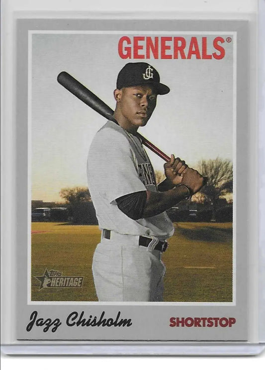Jazz Chisholm 2019 Topps Heritage Minor League #105 Jackson Generals a-26 - Baseball Card Single