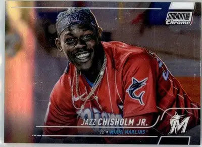 Jazz Chisholm Jr. - 2022 Stadium Club Chrome - #266 - Baseball - Baseball Card Single