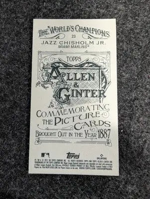 Jazz Chisholm Jr. - 2023 Topps Allen & Ginter - #23 - Mini A & G Back Baseball - Baseball Card Single