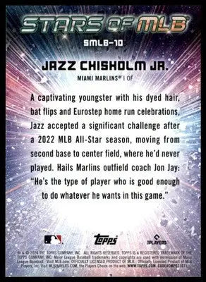 Jazz Chisholm Jr. 2024 Topps Stars of MLB #SMLB-10 Miami Marlins - Baseball Card Single