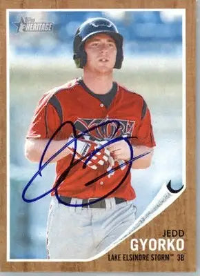 Jedd Gyorko - 2011 Topps Heritage Minor League - #125 - AUTO Baseball - Baseball Card Single