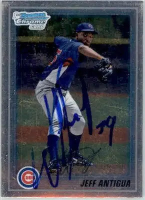 Jeff Antigua - 2010 Bowman - #BCP13 - AUTO Chrome Prospects Baseball - Baseball Card Single