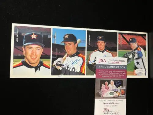 Jeff Bagwell autographed baseball card from 1992 Mothers Cookies Houston Astros trading cards