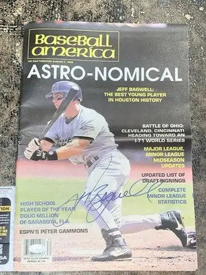 Jeff Bagwell Astros Signed Autographed Baseball America Magazine 1994 JSA AUTO - Sports Memorabilia