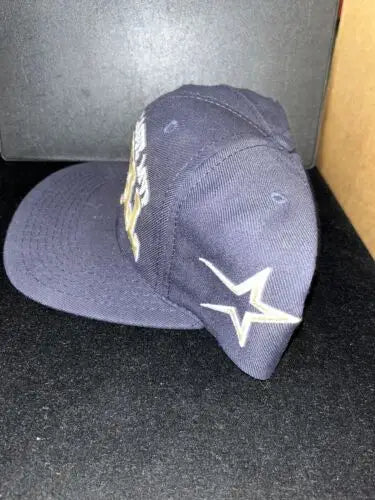 Navy baseball cap with gold star from Jeff Bagwell signed Houston Astros memorabilia