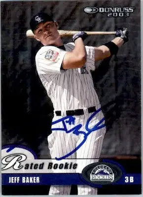 Jeff Baker - 2003 Donruss - #55 - AUTO Baseball - Baseball Card Single