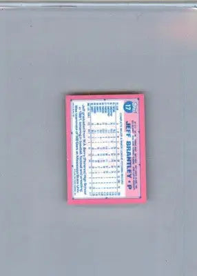 Jeff Brantley - 1991 Topps Micro - #17 - Baseball - Baseball Card Single
