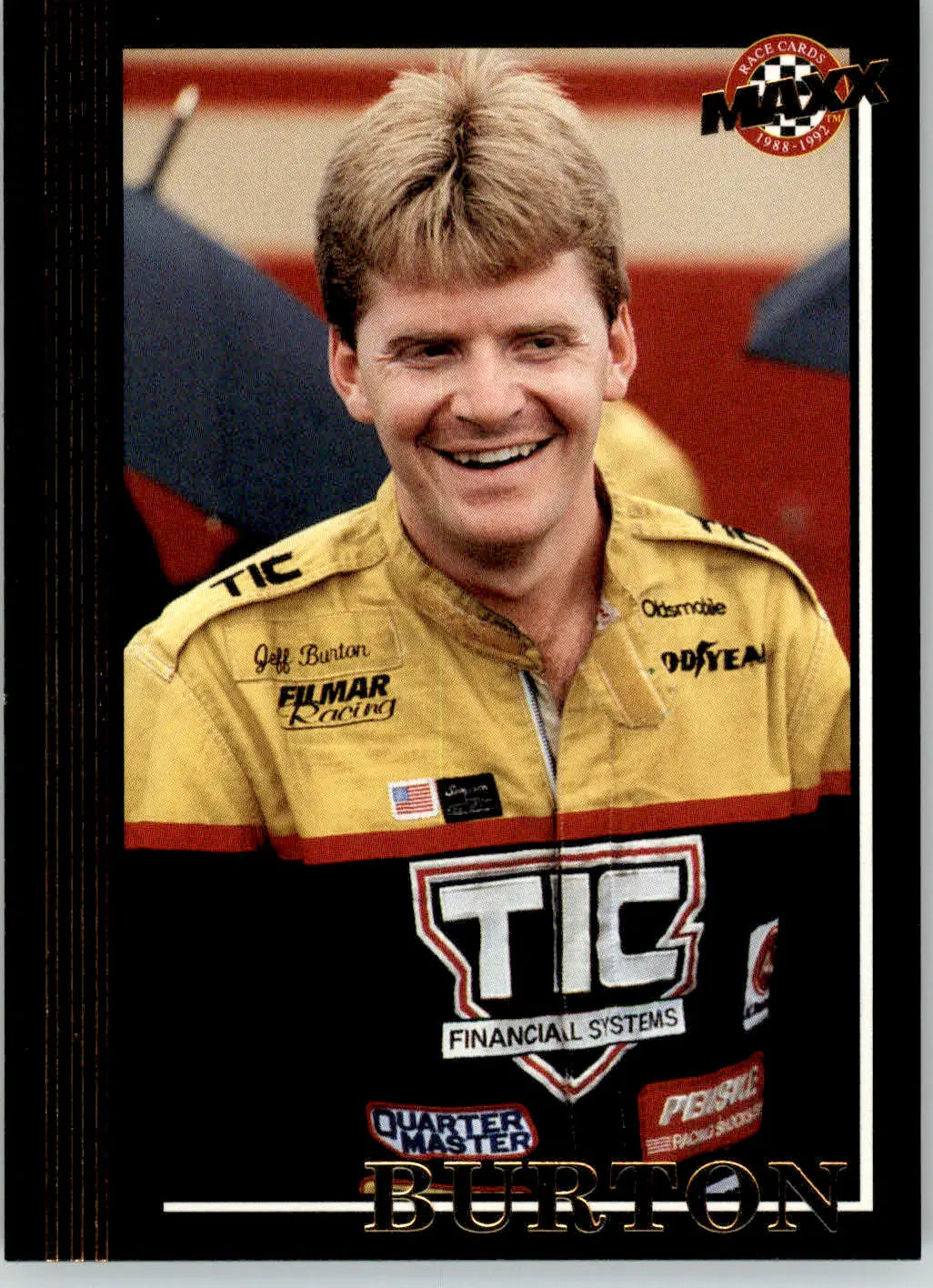 Jeff Burton - 1992 Maxx Update (Black) - #U3 - Racing - Racing Card Single
